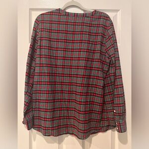 Vineyard Vines Wonens Plaid Peplum Top Size 14